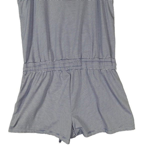 Vineyard Vines Sleeveless Blue White Striped Sankaty Romper Cover-Up - Sz M - Picture 11 of 15